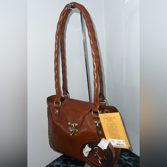 PATRICIA NASH Handbag Rosalia Leather Shoulder Bag Cognac AUTHENTIC NWT - Picture 7 of 15
